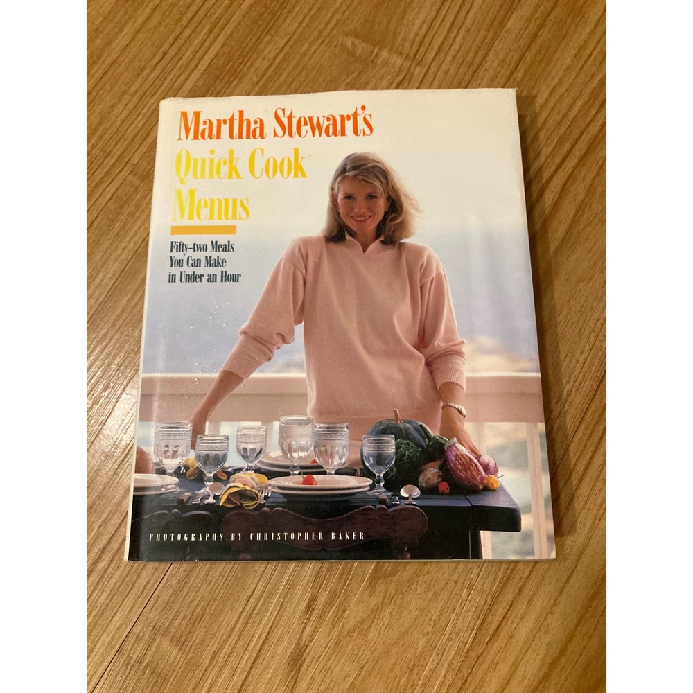 Martha Stewart Quick Cook Menus 1988 Vintage Hardcover Cookbook DJ